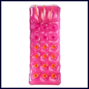 NIB Beach Bed Lounge w/Pillow Inflatable Float Raft by Bestway Pink 69"x25"x10"